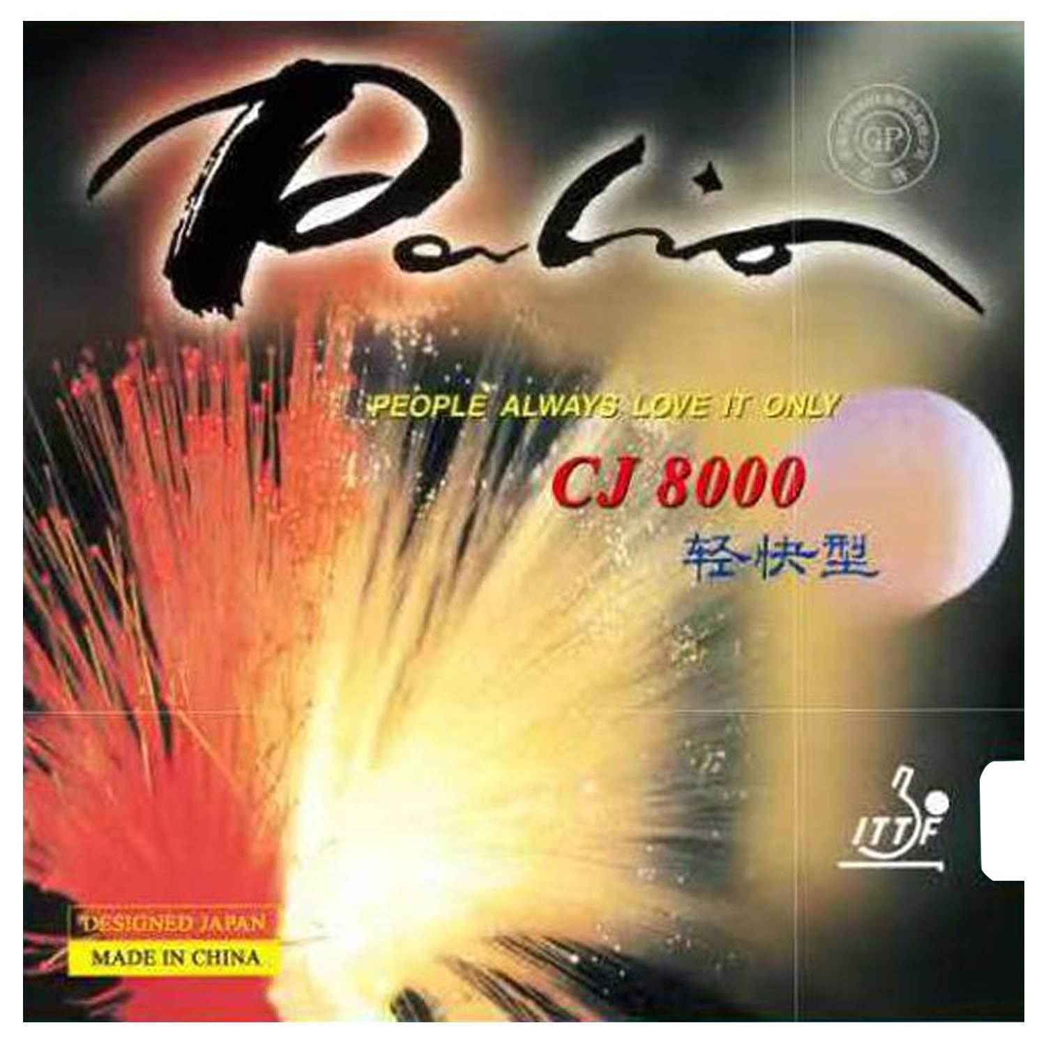 Table Tennis Forehand Rubber - Palio CJ8000 Light&Fast Type Pips-In Guma
