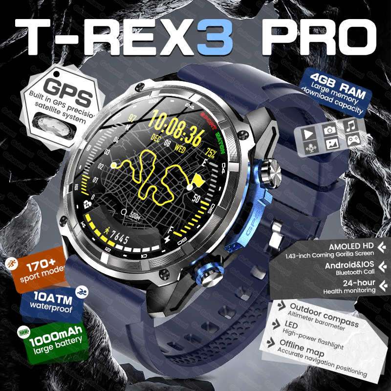 Table Tennis World - Nowy męski smartwatch wojskowy T-REX3 PRO