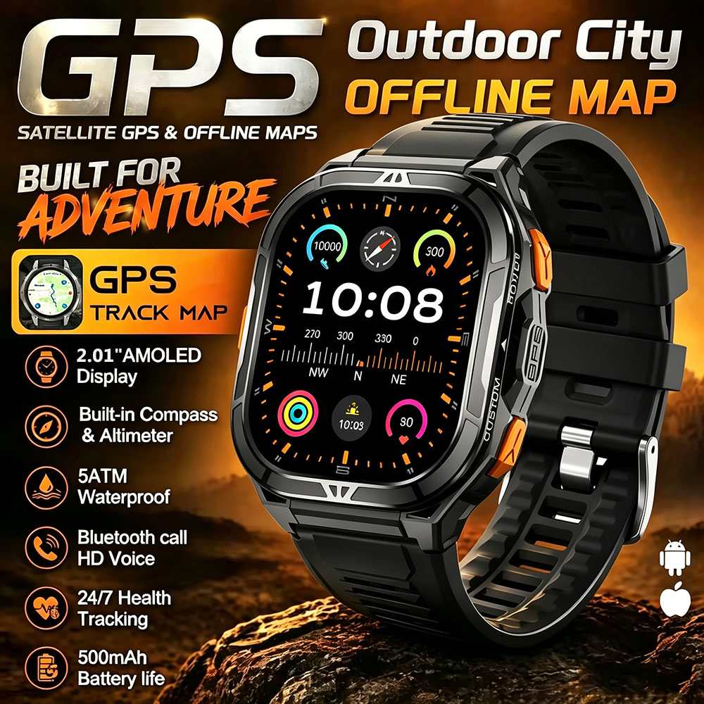 Table Tennis World - Nowy smartwatch GPS 2026, wodoodporny 5ATM,