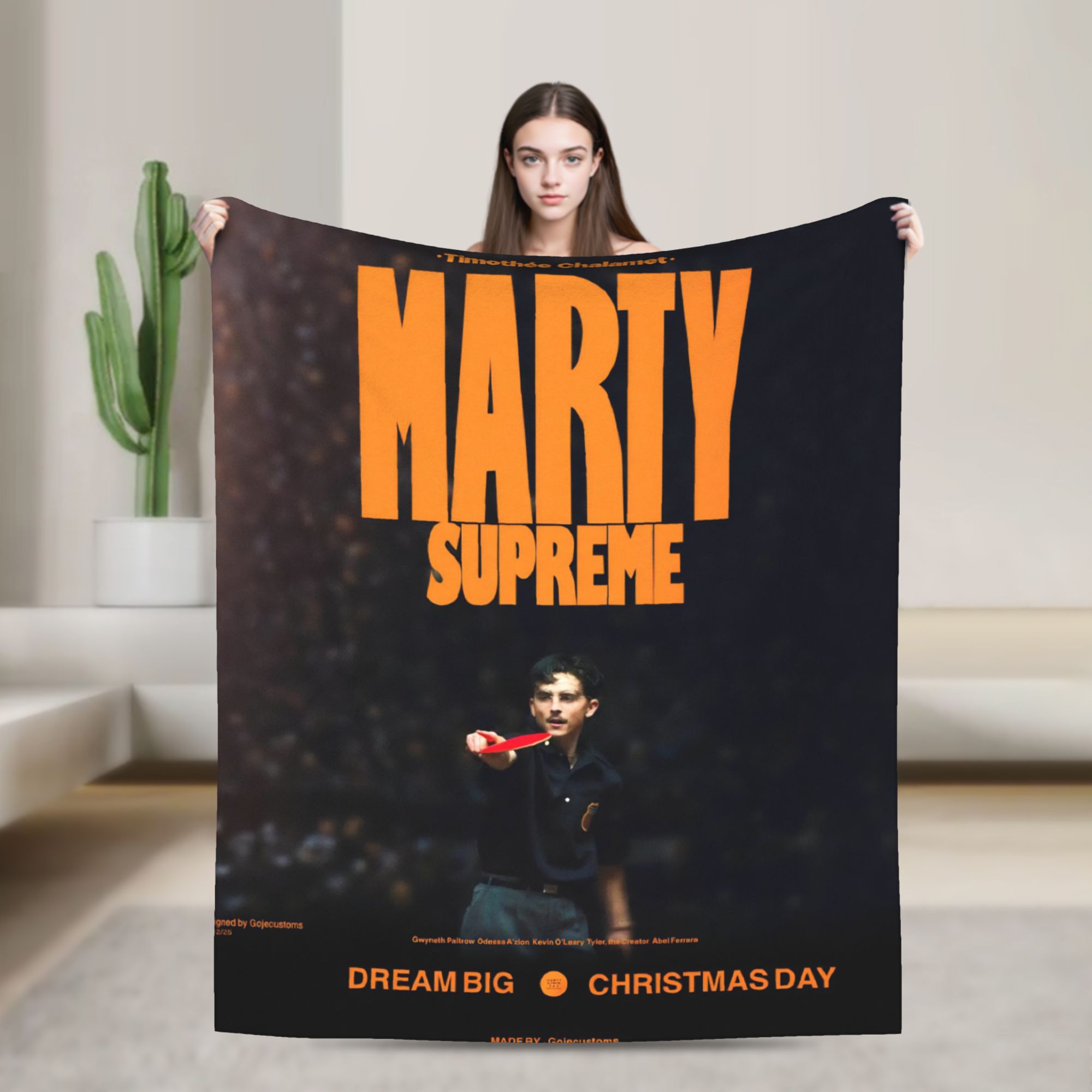 Table Tennis Marty Supreme - Koc Marty Supreme, flanelowy, całoroczny, do