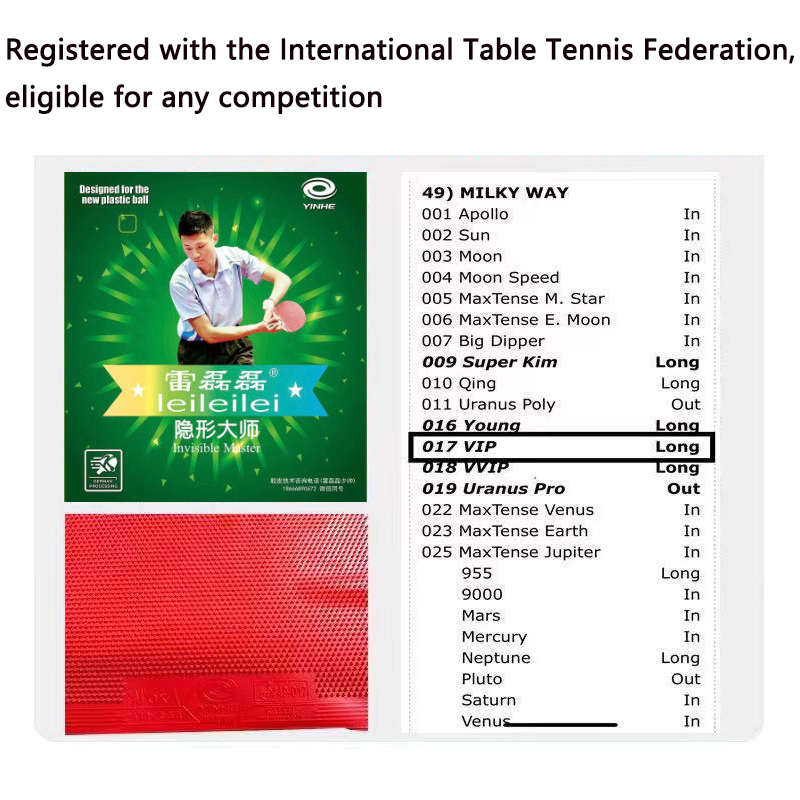 YINHE Long Pimples OX Guma do  – Table Tennis Single recenzja i cena
