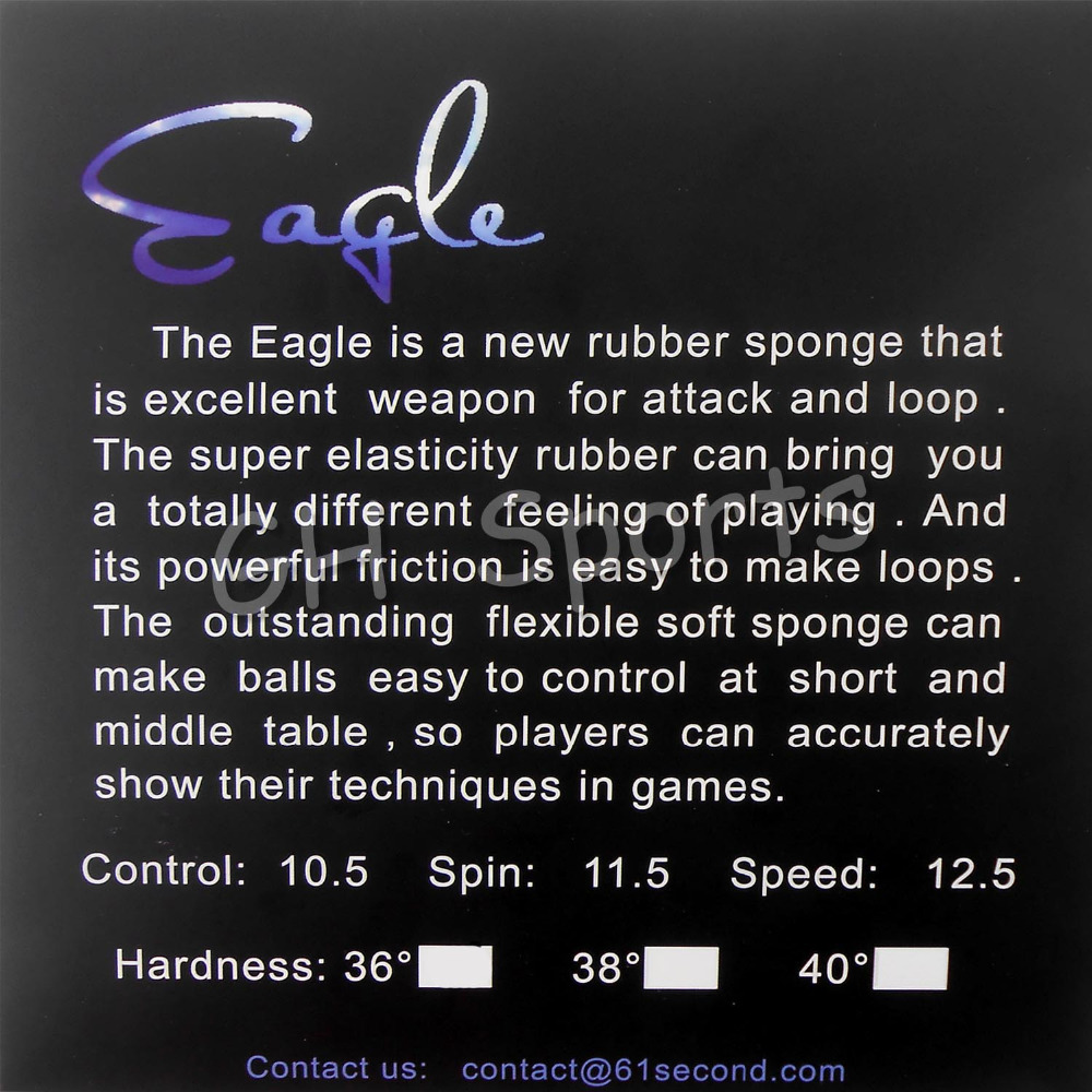 61s Second Eagle Pips w gumie  – Table Tennis Forehand Rubber recenzja i cena