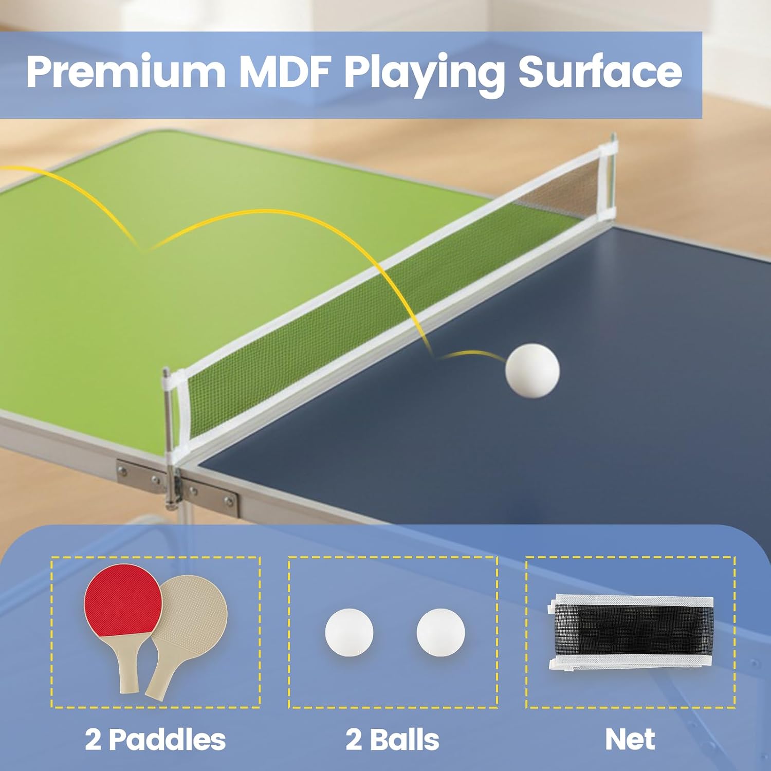 Składany stół do ping ponga z  – Table Tennis Net Height recenzja i cena