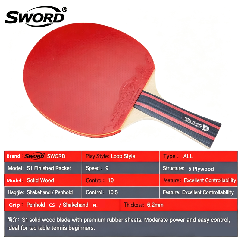 Rakietka do tenisa stołowego S – Table Tennis Grip Types recenzja i cena